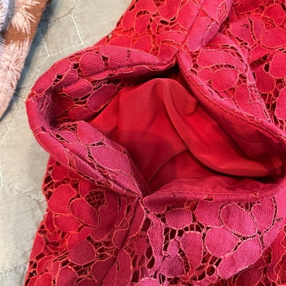 Red ladies white black dress 12 lace has pockets - Picture 5 of 5